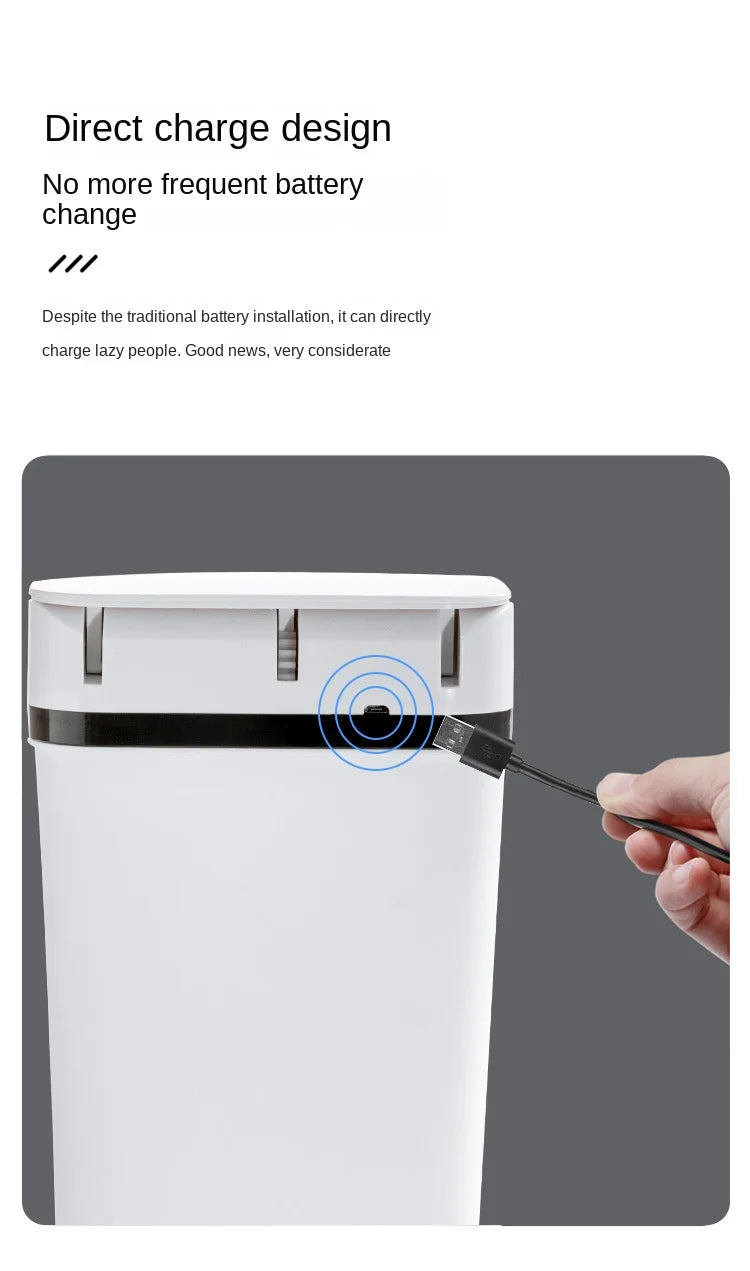 Trash Smart Can Automatic Sensor Bin Touchless Odor Control