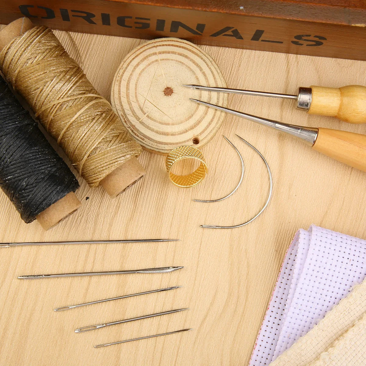Leather Sewing Kit 13 Piece Kit For Handbag And Shoe Repair, Viral DIY Gift Trend 2026 Handmade Stitching At Household