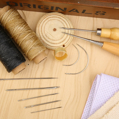 Leather Sewing Kit 13 Piece Kit For Handbag And Shoe Repair, Viral DIY Gift Trend 2026 Handmade Stitching At Household