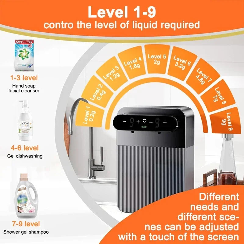 Soap Automatic Dispenser 3000mAh Wall Mount Touchless Foam And Gel Dispenser Fall 2025 Hygienic Handwashing
