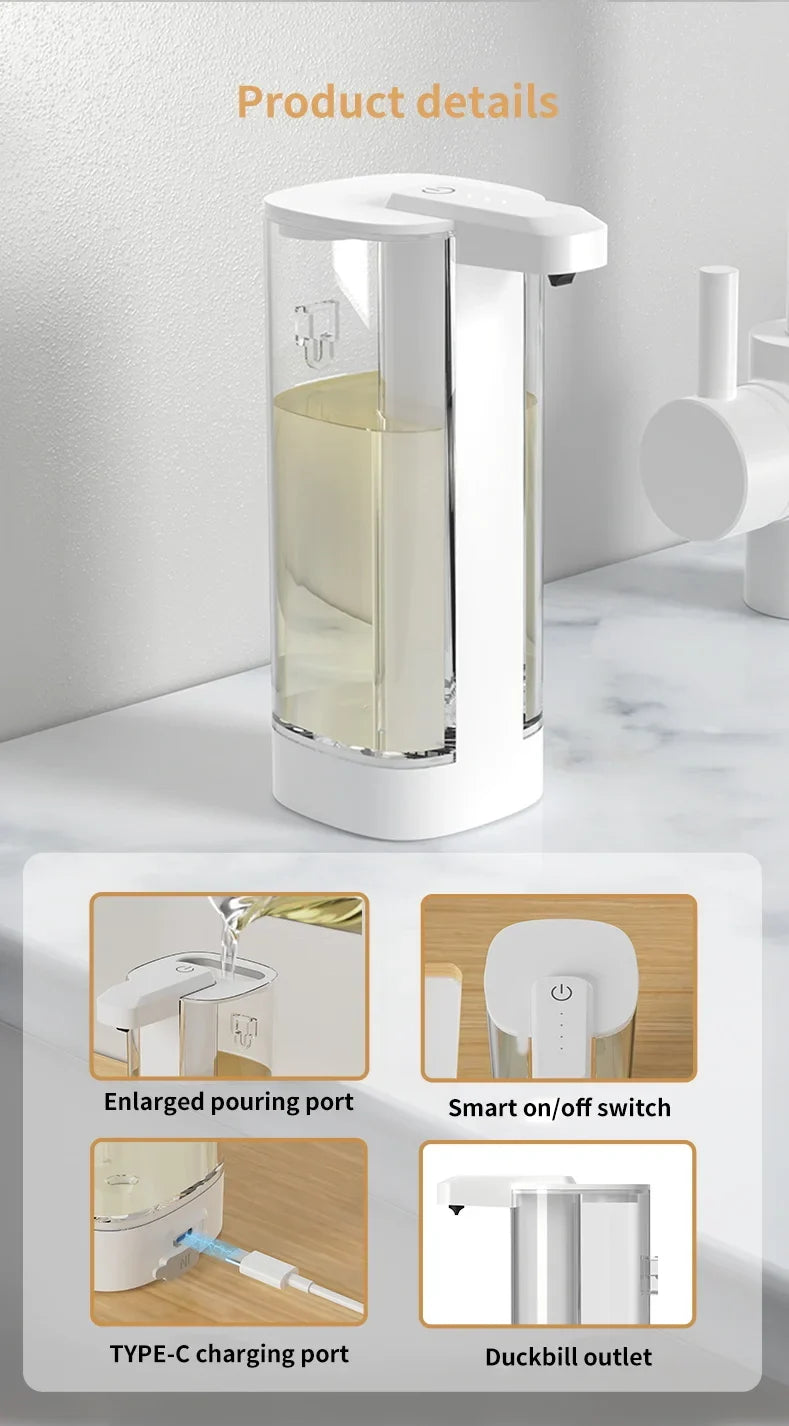 Sensor Automatic Soap Dispenser Touchless Kitchen Bathroom