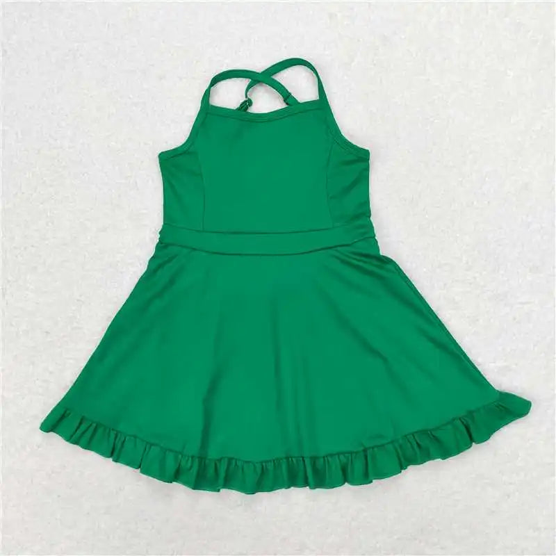 knee-length, cotton-elastane, casual wear for active play – Plush girls' knit dress