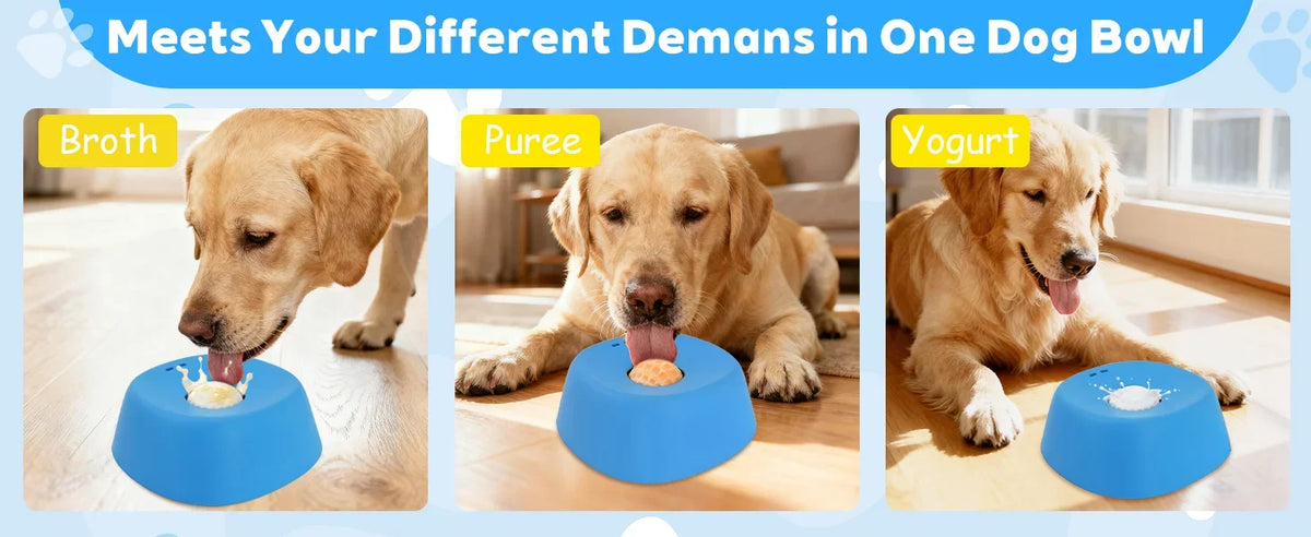 Anti-Slip Lick Mat 3/4 Cup Liquid Treat Holder for Dogs 2026 – Anti-Choking Slow Feeder Dog Bowl