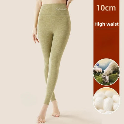 Velvet Silk Thermal Leggings for Women - High Waist Tummy Control & Butt Lift Winter Pants