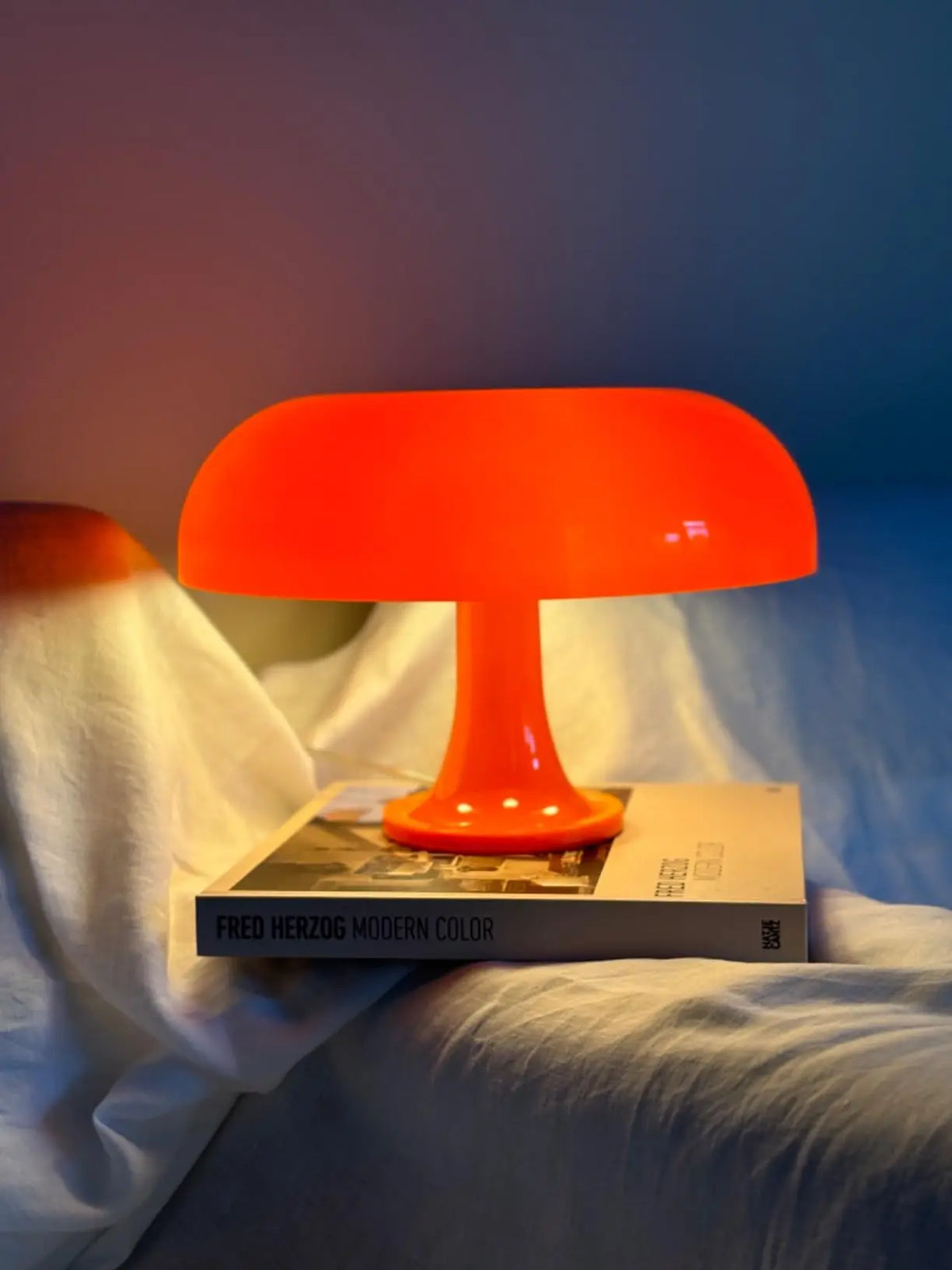 LED Japandi Mushroom Table Lamp Ivory Minimalist Bedside Lighting