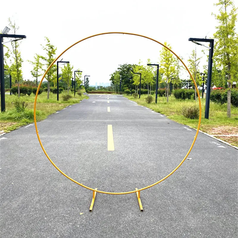Arch Balloon Gold Metal Circular Backdrop Stand Wedding Birthday Baby Shower Fall 2025 Sturdy Reusable Display