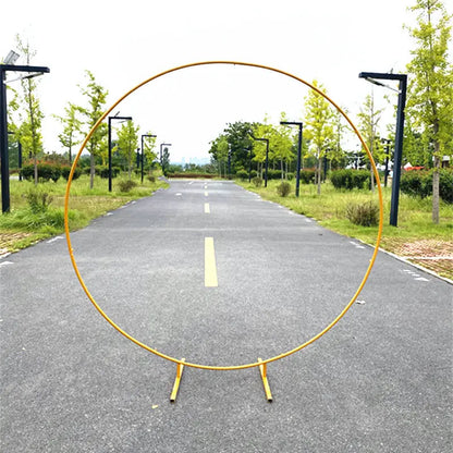 Arch Balloon Gold Metal Circular Backdrop Stand Wedding Birthday Baby Shower Fall 2025 Sturdy Reusable Display
