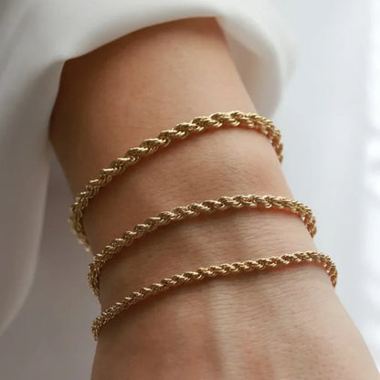 Steel Stainless Rope Chain Bracelet Twisted Singapore