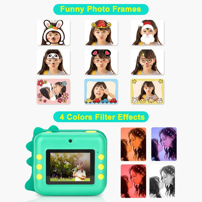 Instant Children's Photo Camera with Thermal Printing 1080P Digital Camera for Creative Kids' Gift
