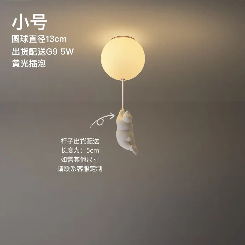 Ceiling LED Light Warm Cartoon Bear Design Kids Bedroom Ceiling Lamp Fall 2025 Cozy Nightlight Decor