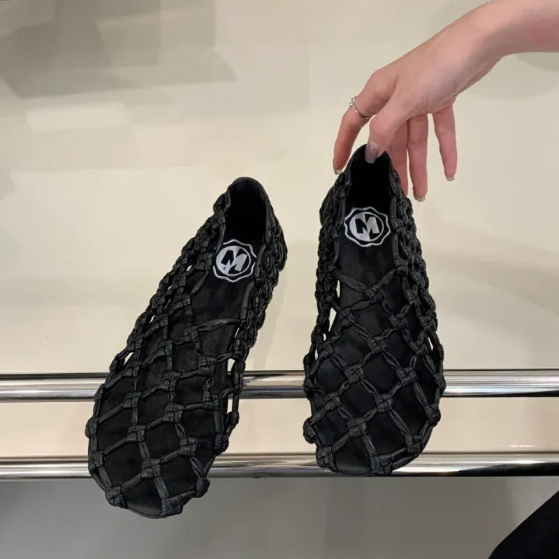 Women’s Breathable Ballet Flats - Mesh Weave, Summer