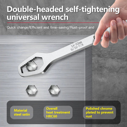 Flexible Torx Wrench Device Kit - 8-22mm Double-Head Spanner for Household Tools and Repairs