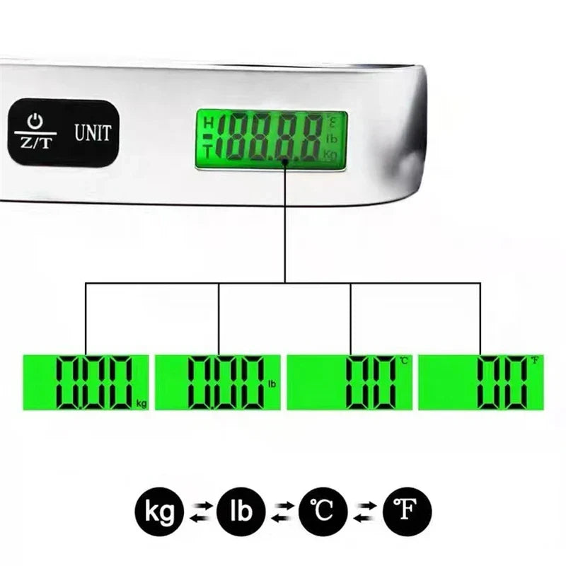 Luggage2026 Edition Scale Size S Digital LCD 50kg 110lb Hanging Travel Weighing Scale Travel-Friendly Travel Essential