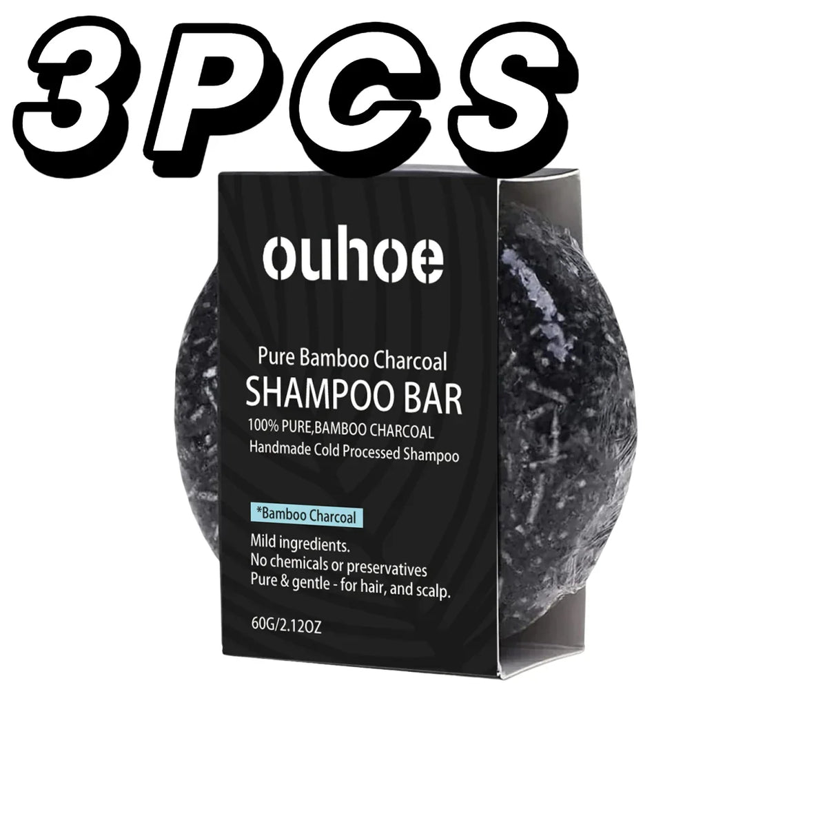 Deep Scalp Cleanse Oil Control Hair Nourishing TikTok Viral 2026 – Bamboo Charcoal Shampoo Soap Bar 60g