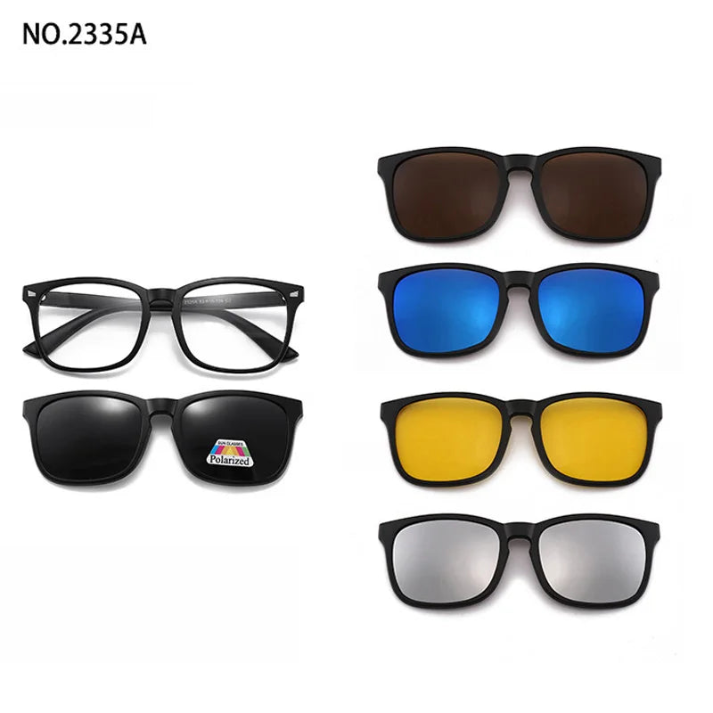 Magnetic Clip Sunglasses Interchangeable Lens Kit 5 Lenses Polarized Prescription Ready Summer 2026 Gift