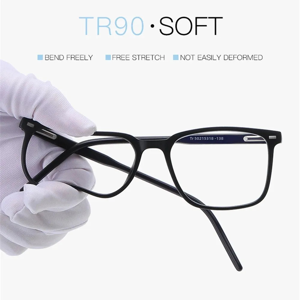 Square Frame TR90 Light Eyewear, Back to School 2026 Trend, Anti Blue Light for Computer Use – Blue Light Blocking Glasses