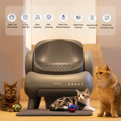 Cat Smart Litter Box App Controlled Automatic Self Cleaning Fall 2025 TikTok Viral Low Noise Odor Reduction