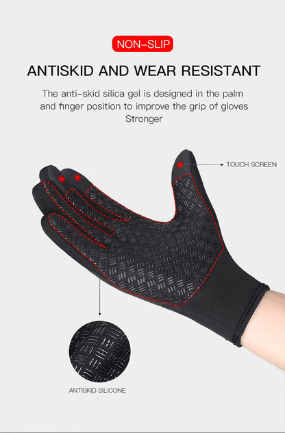 Windproof & Water-Resistant, Anti-Slip Unisex Gloves for Cycling and Cold Weather – Winter Thermal Touchscreen Gloves
