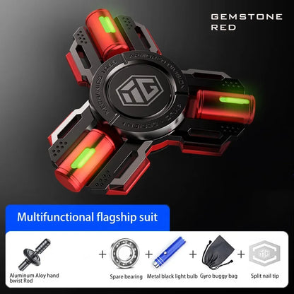 Fidget Glow Spinner Alloy EDC Long Spin Stress Relief