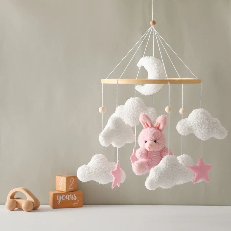 Crib Baby Mobile Wooden Nursery Newborn Sensory Toys
