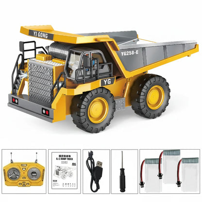 Remote Control Excavator Toy 4x4 Sturdy Alloy Construction Vehicle TikTok Viral Fall 2025 Kids Gift