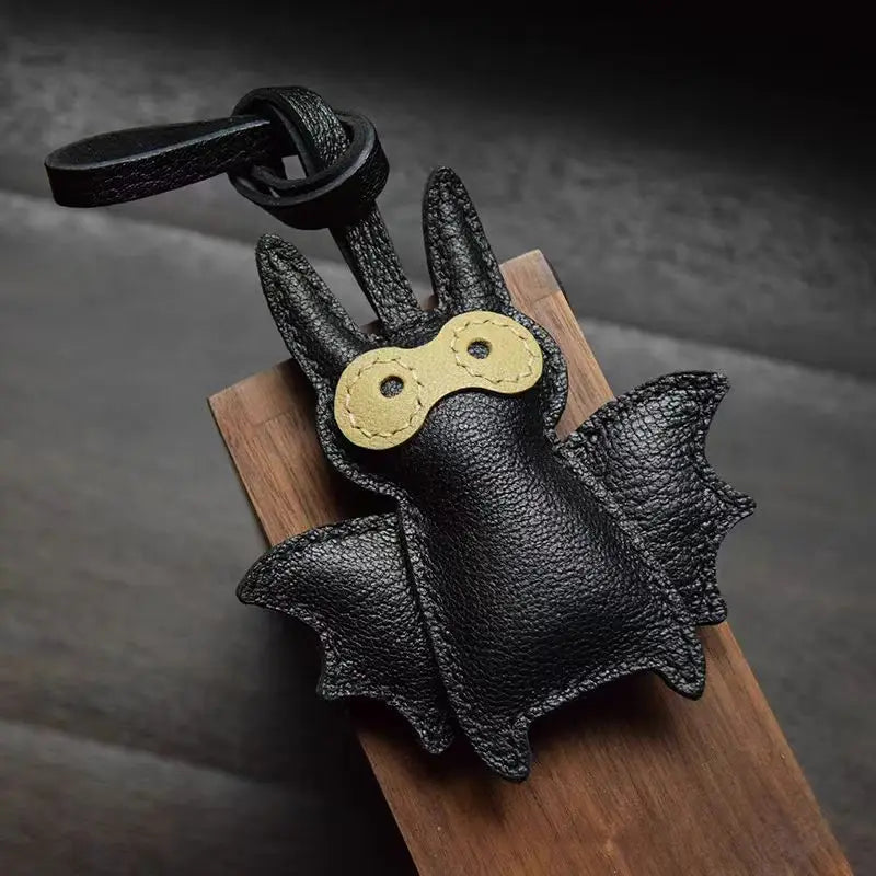 Bag Leather Charm No Face Keychain Black Cozy Cute Gift