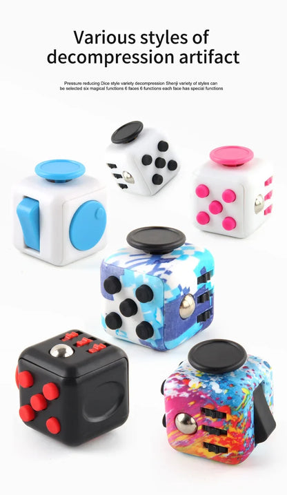 Cube Fidget Stress Relief Toy Sensory Dice For Focus