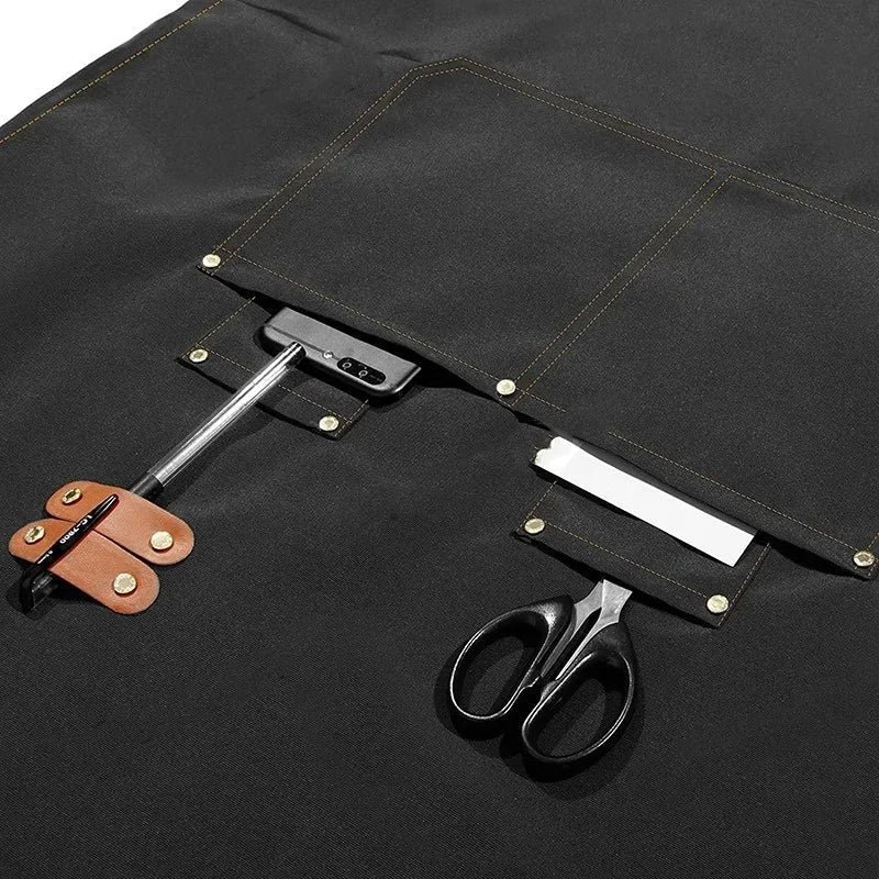 Kitchen Apron Pro-Grade Bib Apron Restaurant Work Apron Fall 2025 Water-Resistant Pockets Sturdy