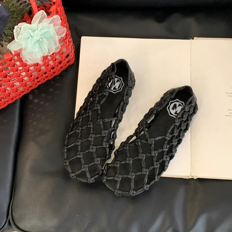 Women’s Breathable Ballet Flats - Mesh Weave, Summer