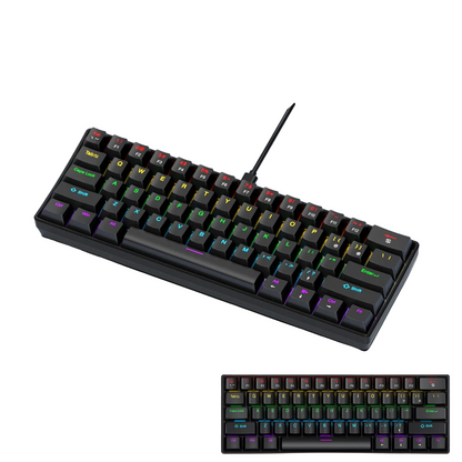 60 Percent Mechanical Mini Keyboard Wired RGB Travel-Friendly