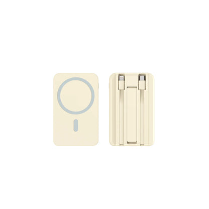 Power2026 Edition Bank Magnetic Cordless Charger - Slim Travel-Friendly Battery, 2 Cables, Fast Charging Back to School