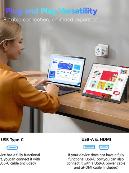 16 Inch 120Hz Travel-Friendly Monitor 1920x1200 HDR Holiday Gift
