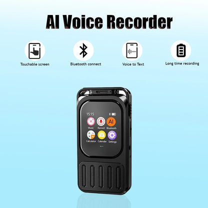 Voice AI Recorder Bluetooth Touchscreen 79H Battery 1200mAh