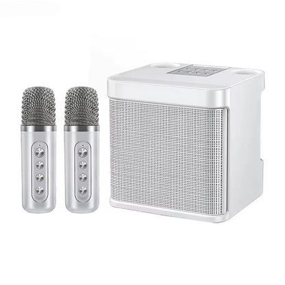 Bluetooth2025 Edition Speaker Karaoke System Travel-Friendly Cordless 10W With 2 Microphones Outdoor Party Sound Fall