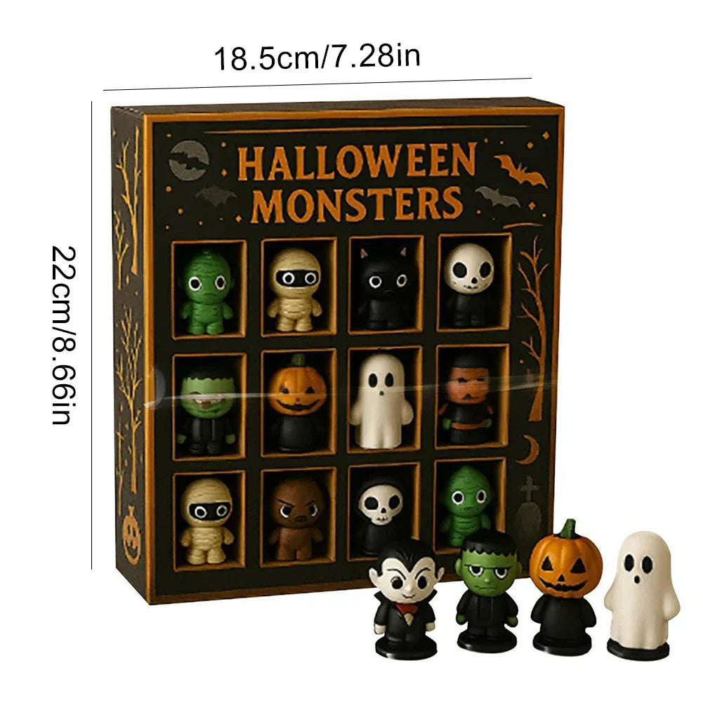 Halloween2025 Edition Advent Calendar 12 Spooky Mini Dolls