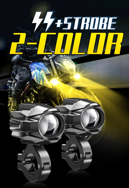 Auxiliary Fog Spot Light 3500K Strobe Off-Road Motorbike 2026 – HAOLIDE LED Motorcycle Headlight 6000K