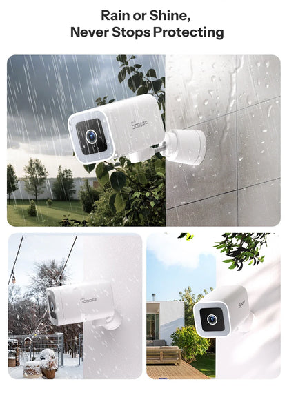 Outdoor Security Camera 2K HD AI Human Detection IP65 Weatherproof 180 Degree Pan Fall 2026 Works With Alexa Google Household