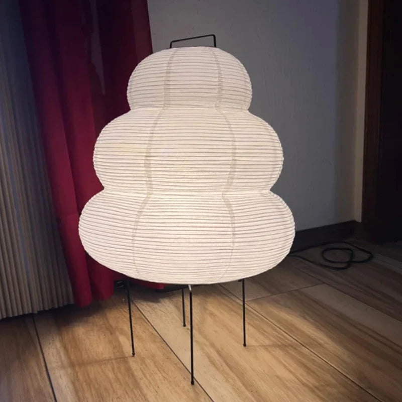 Rice LED Paper Lamp Tricolor Dimming Japanese Style