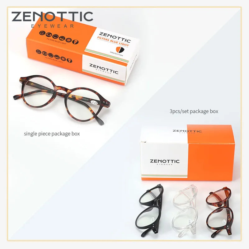 Blue2026 Edition Light Blocking Reading Glasses Presbyopic Computer Eyewear Anti-Glare Diopter 0 To 4.0 Back To School