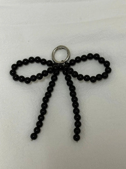 Pearl Beaded Bow Keychain Y2K Bag Charm Cute Gift Accessory