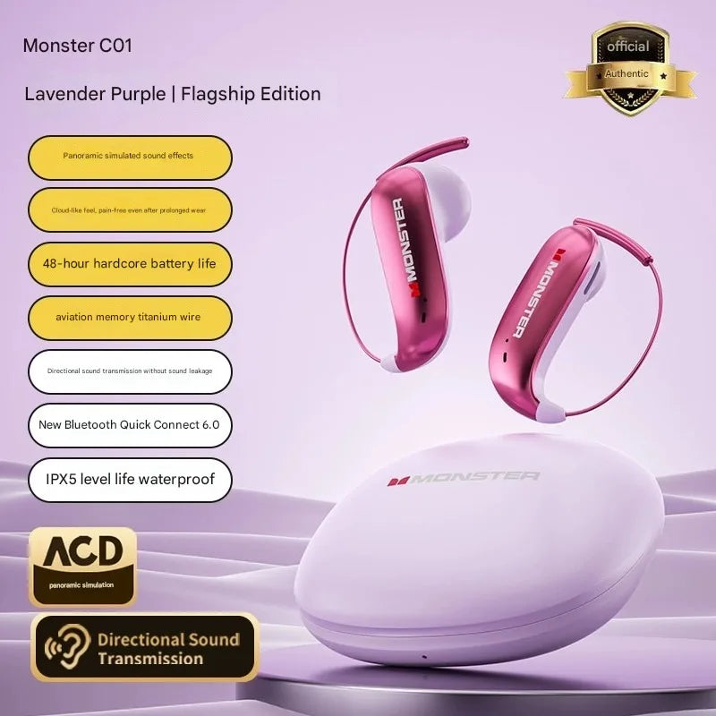 Bluetooth Headphones Ear Hook Cordless Noise Canceling Water-Resistant Fall 2026 Gift