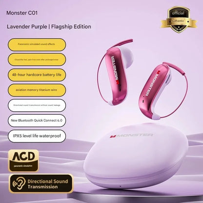 Bluetooth Headphones Ear Hook Cordless Noise Canceling Water-Resistant Fall 2026 Gift