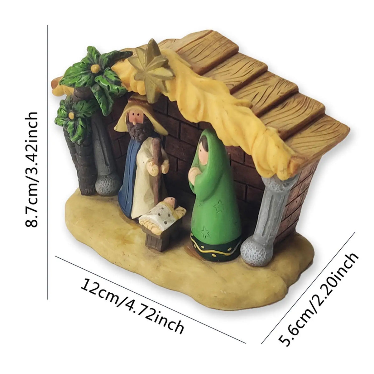 Scene Nativity Resin Figurine Holy Family Christmas Ornament For Desk Or Shelf Holiday Decor 2025 Gift