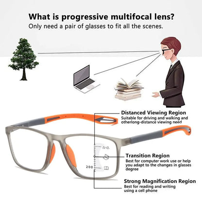 Anti-Blue2026 Edition Light Reading Glasses - Progressive Multifocal Eyewear, Ultra Light Frame, Back To School