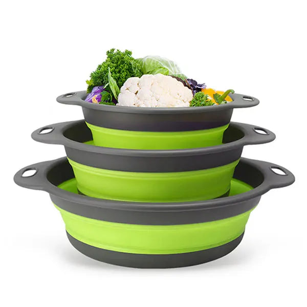 Foldable Colander Kit Self-Draining Over Sink Kitchen Strainer Spring 2026 Simple Storage
