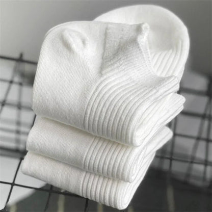 Plush women's invisible ankle socks 5-pack - 100% cotton sweat-absorbing low-cut boat socks