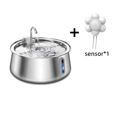 Steel Stainless Cat Water Fountain 4L - Automatic Multi-Layer Filtration Pet Drinking Dispenser