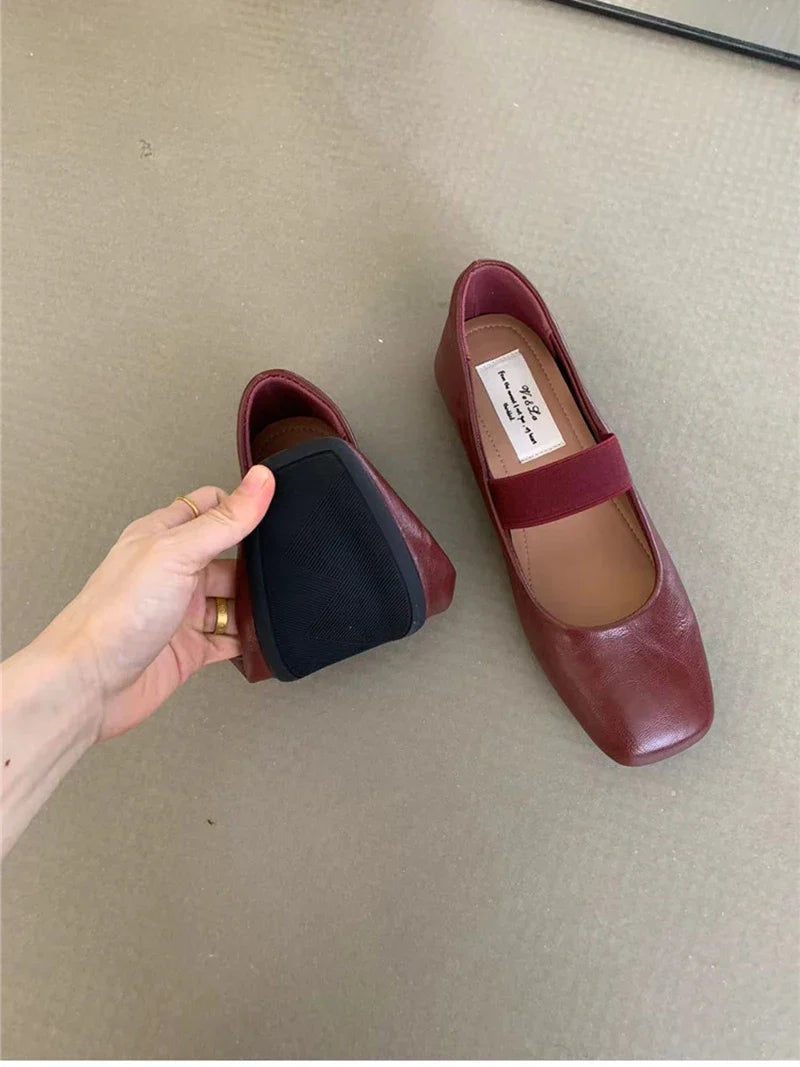 Women’s Supportive Ballet Flats - Square Toe Mary Jane