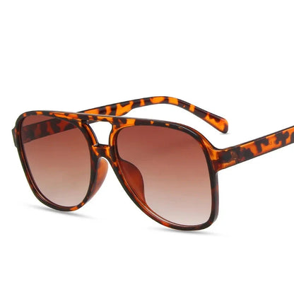 Oversized Vintage Sunglasses Women Retro Big Frame Square Glasses with Pouch Black Yellow