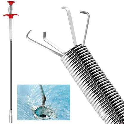 Drain2026 Edition Snake 22.5 Inch Flexible Sink Auger Kitchen Clog Remover Hair Debris Eco Friendly Household Repair Fall